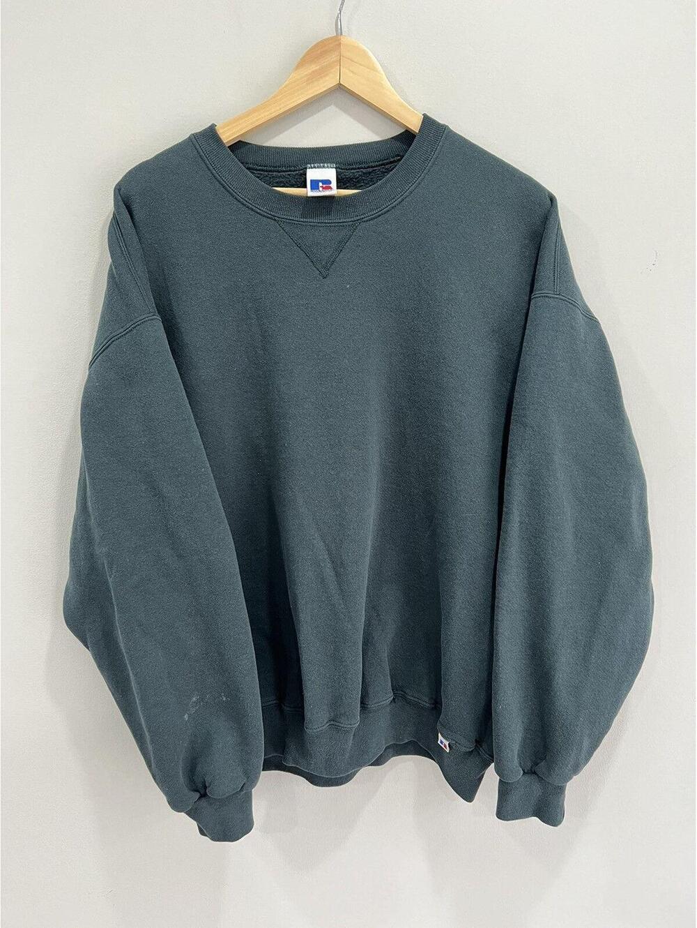 Vtg Russell Athletic Sweater Sweatshirt green blank